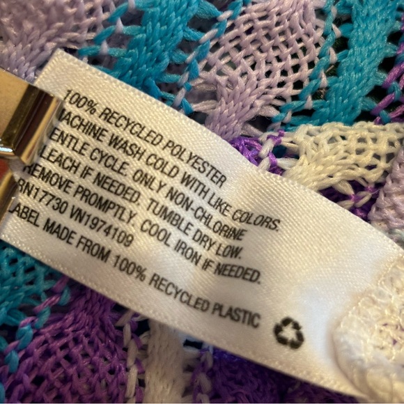 Wild Fable High Rise Crochet Knit Striped Flare Pants - Picture 6 of 7